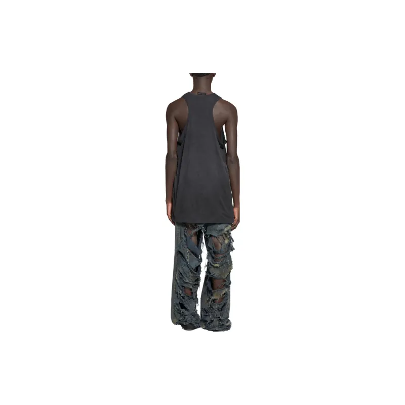 Balenciaga SS23 Tank Tops Loose Fit Style Men's Black-2