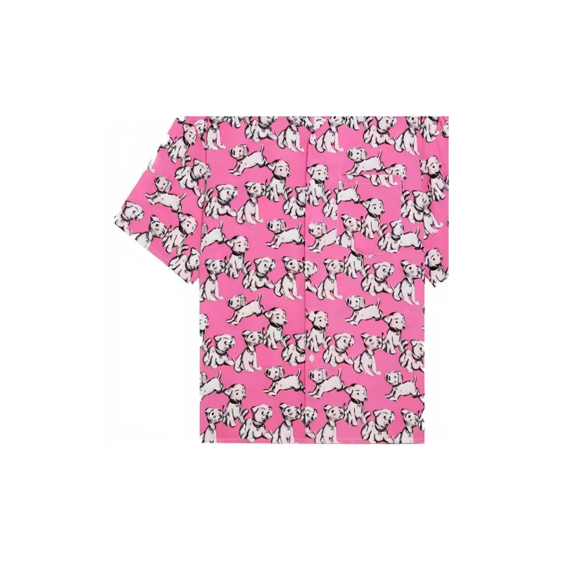 CELINE Hawaiian Shirt In Viscose With Artist Print-3