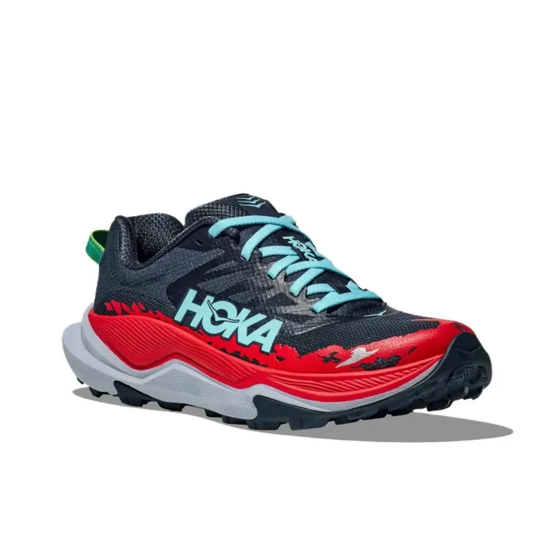 HOKA ONE ONE Anti Slip Wear Resistant Low Top Running Shoes Women's Gray Red-3