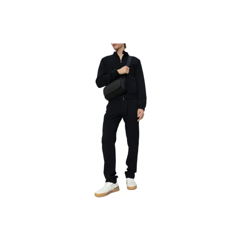 EMPORIO ARMANI Blouson In 3D effect Virgin wool Stretch Jersey Knit-1