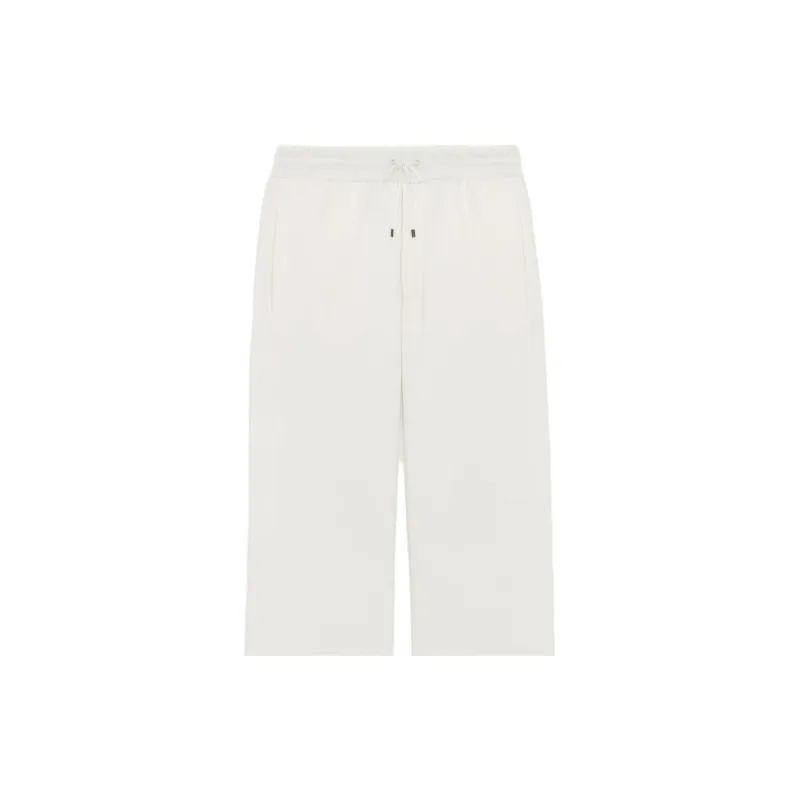 SAINT LAURENT Solid Color Tie-Up Lace-Up Mid-Rise Straight Fit Men's Casual Pants-3