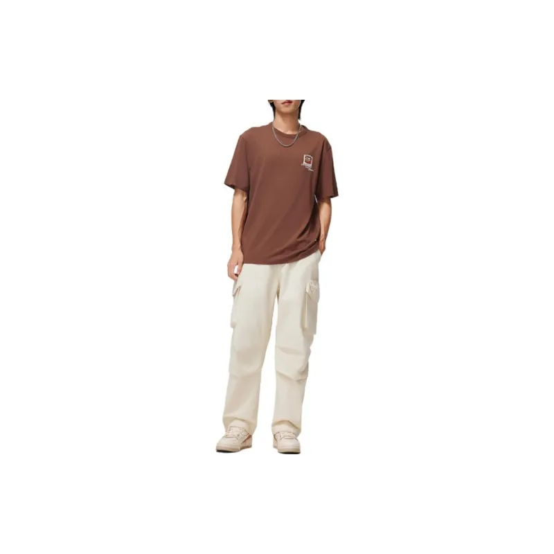 LiNing T Shirt Men's Creamy Brown-2