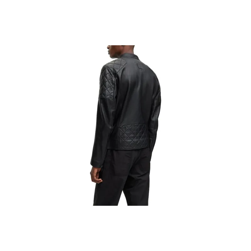 HUGO BOSS SS23 Leather Jacket Men's Black-3