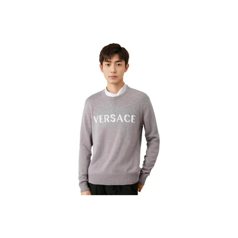 VERSACE Sweaters Men Gray-4