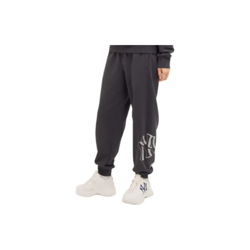 MLB New York Yankees Knitted Sweatpants Unisex Charcoal Wood Gray-5