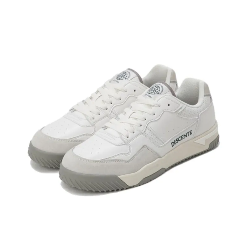 DESCENTE Dribble V2 Anti Slip Wear Resistant Low Top Skateboard Shoes Unisex White Gray-1