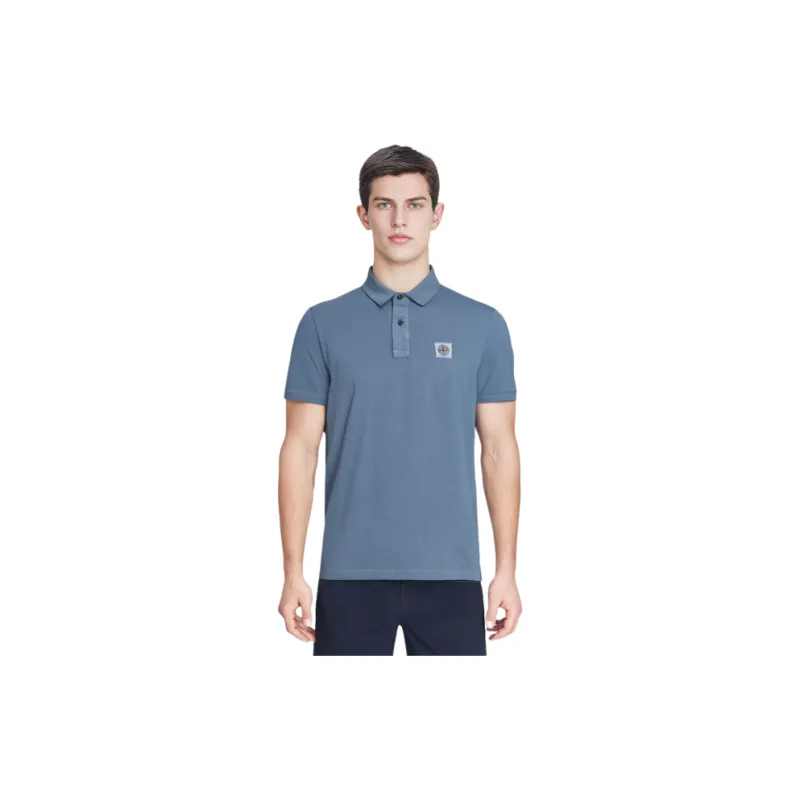 STONE ISLAND Polo Shirts Men Blue-2