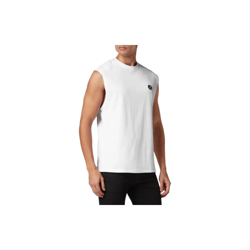 PHILIPP PLEIN Logo appliqué Cotton Tank Top-3