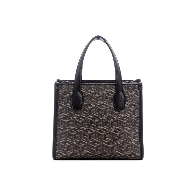 GUESS Artificial Leather Tote Bag Shopping Bag Handbag Mini Women's Black-2