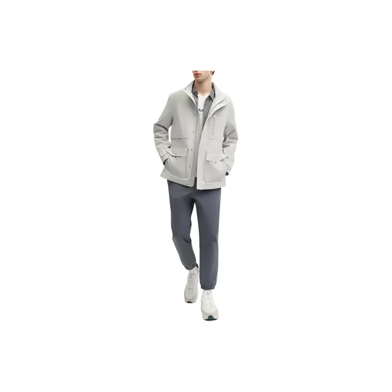 FILA Puffer Jacket Men's Mist Gray Yarn-3