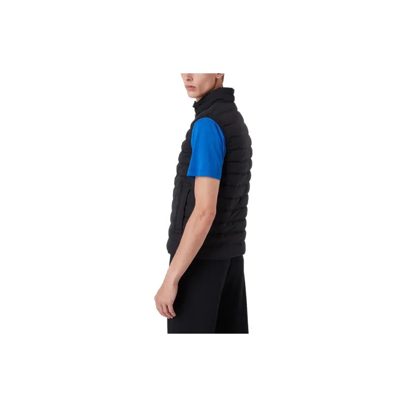 EMPORIO ARMANI Sleeveless Full zip Down Jacket In Quilted Nylon With Eagle Logo Patch-4