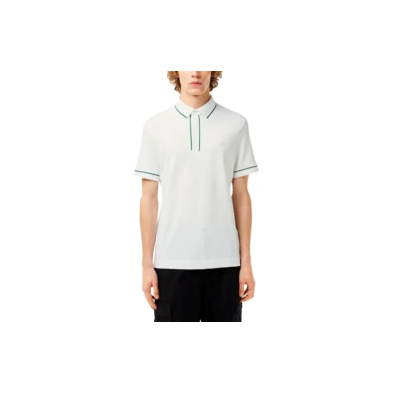 LACOSTE Logo embroidered Contrast trim Polo Shirt-1