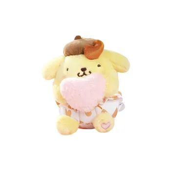 Sanrio Pink Heart Buddy Hug Collection Pompompurin Dolls Plush Pendant 12cm High