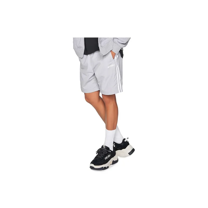 Nerdy Casual Shorts Unisex Light Gray-4
