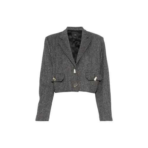 PINKO Cropped Button-Up Jacket