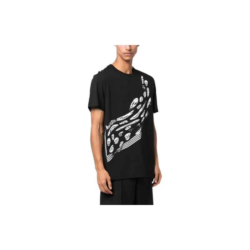 Alexander McQueen Skeleton print Short sleeved T shirt-3