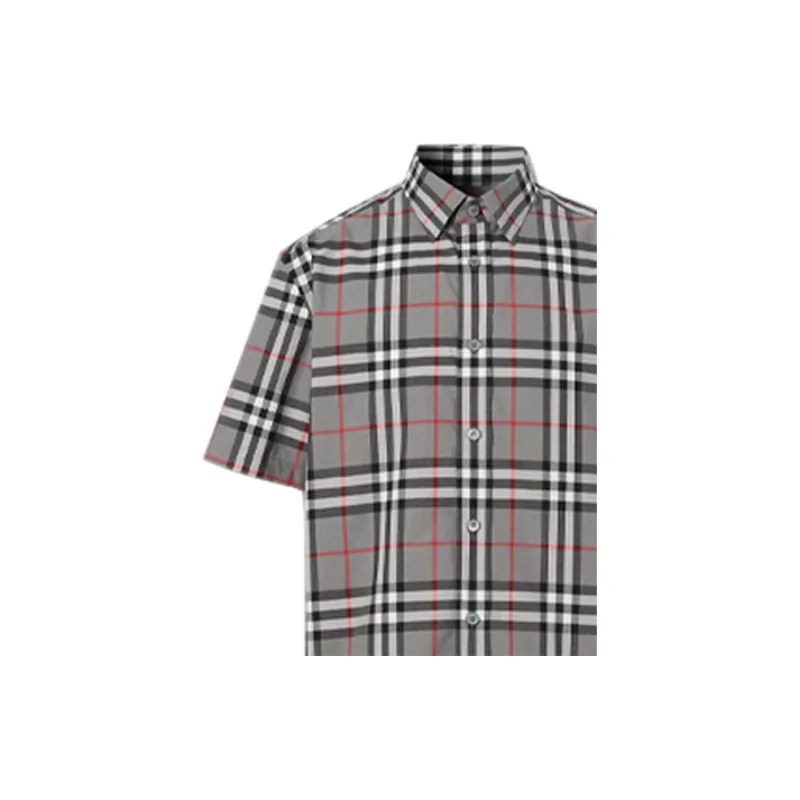Burberry Shirts Men Gray-4