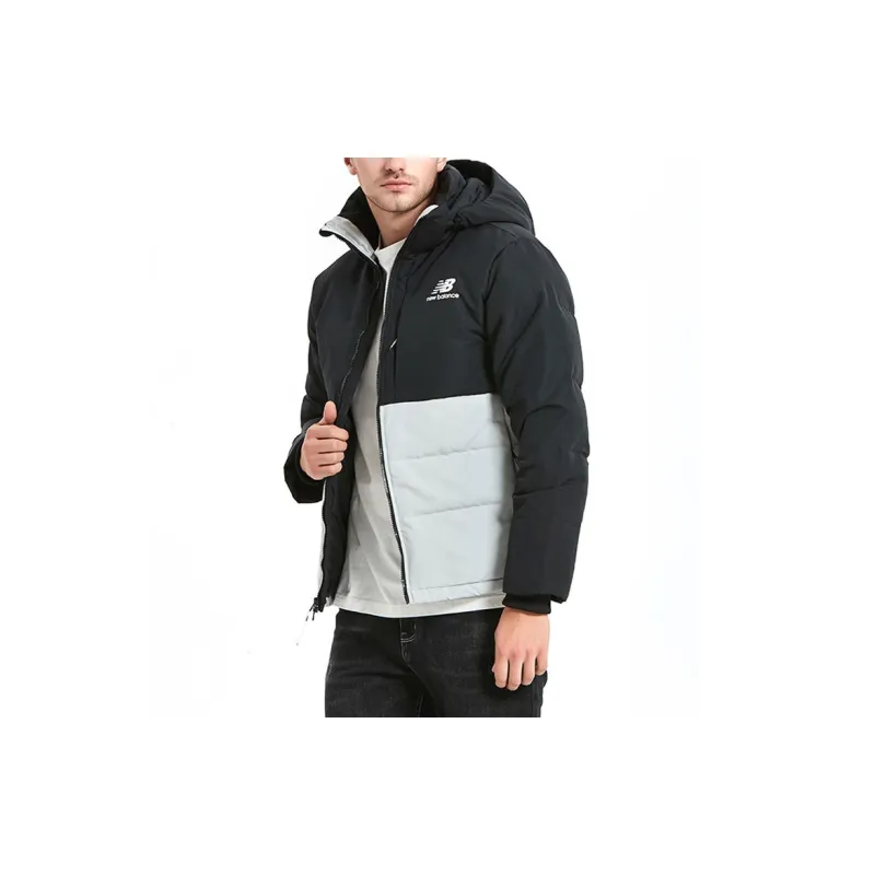 New Balance Down Jacket Men's Black White-5