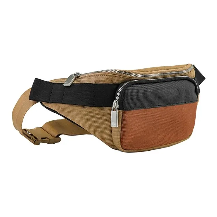 LACOSTE Fabric Fanny Pack Regular Men's Corn Gray & Faint Red & Black-1