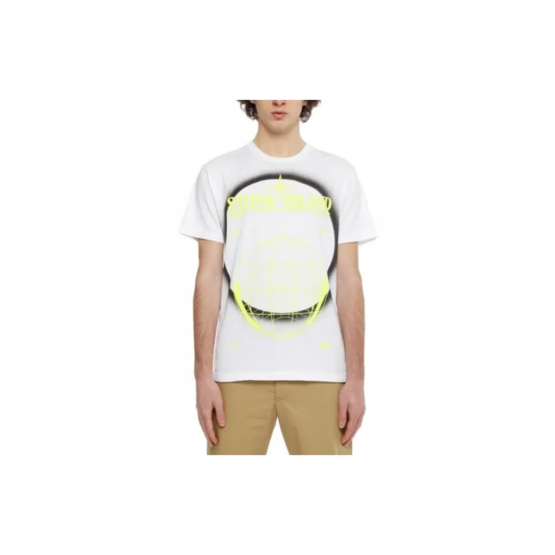 STONE ISLAND T Shirts Men White-2