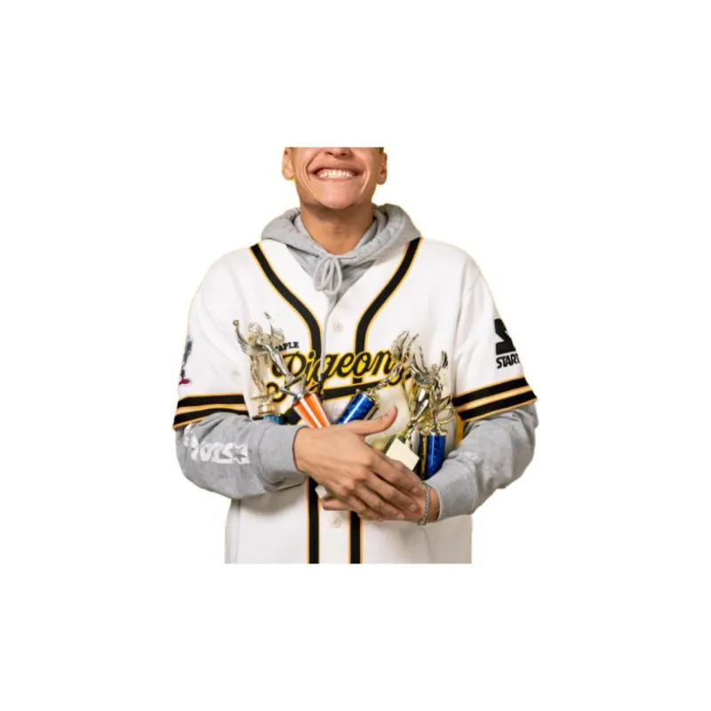 Staple X STARTER Baseball Jerseys Unisex Birch White-4