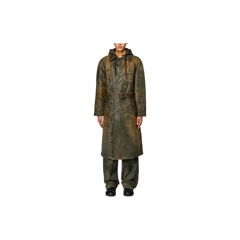 DIESEL SS24 Trench Coat Unisex Brown-1