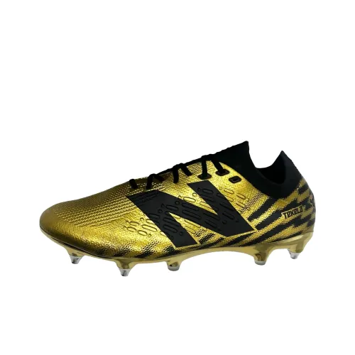 New Balance Anti-Slip Wear-Resistant Soccer Shoes Unisex Gold