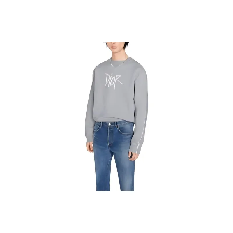 DIOR Quarterly New Products Sweatshirts Men Gray-2
