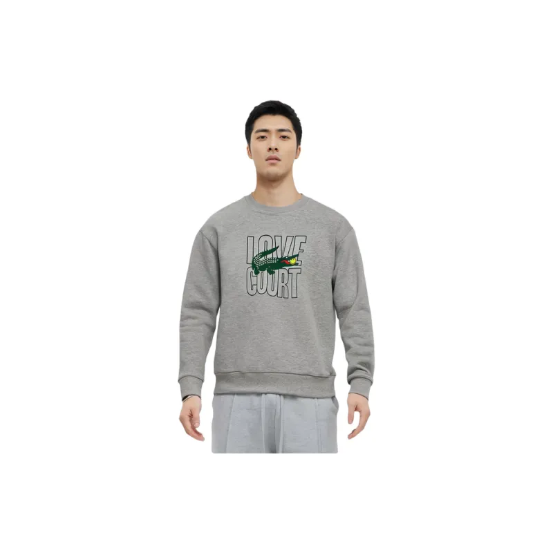 Smiley X LACOSTE Sweatshirts Men Gray 4JV-2