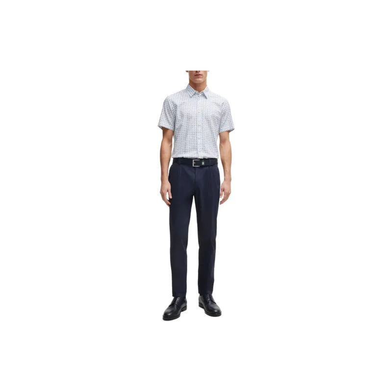 HUGO BOSS Geometric print Cotton Shirt-1