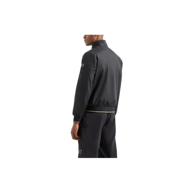 EMPORIO ARMANI EA7 Core Identity Technical Fabric Jacket Jackets & Coats Men's Black-3