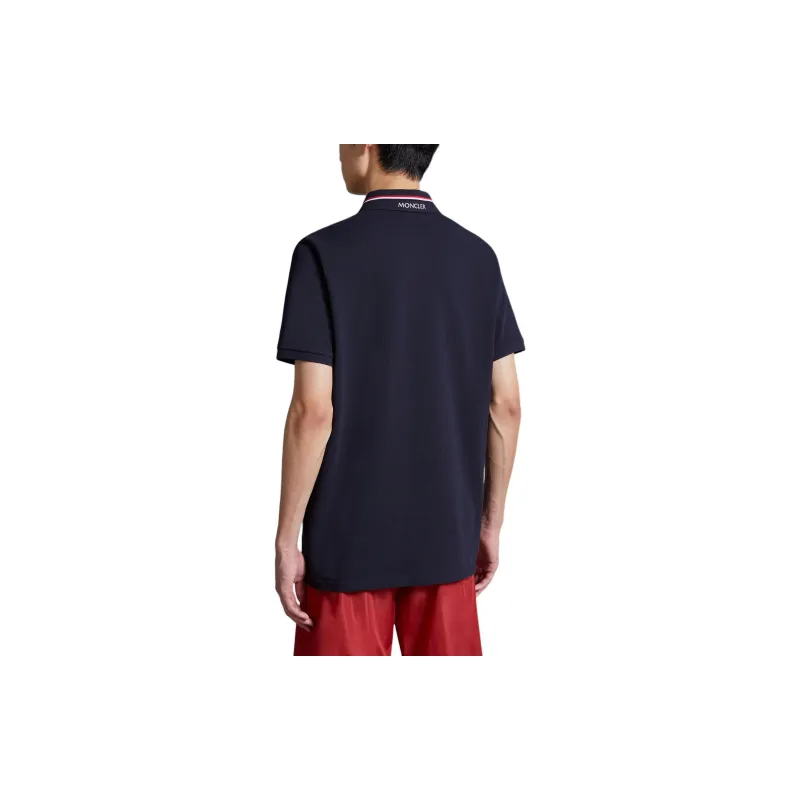 Moncler Logo Patch Short Sleeved Polo Shirt-2