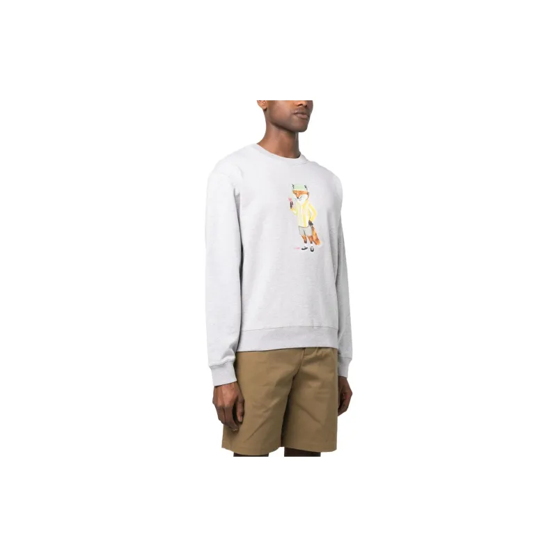 Maison Kitsune Sweatshirt Men's Light Gray-2