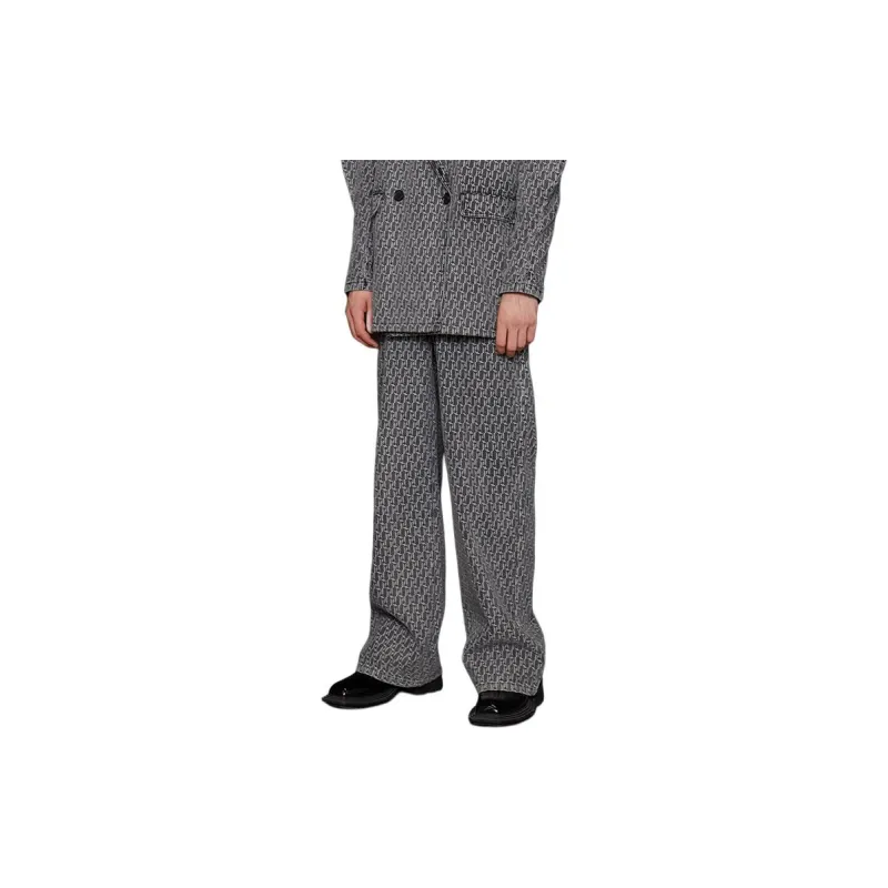 ANNAKIKI Jeans Men's Black Background Pattern-3