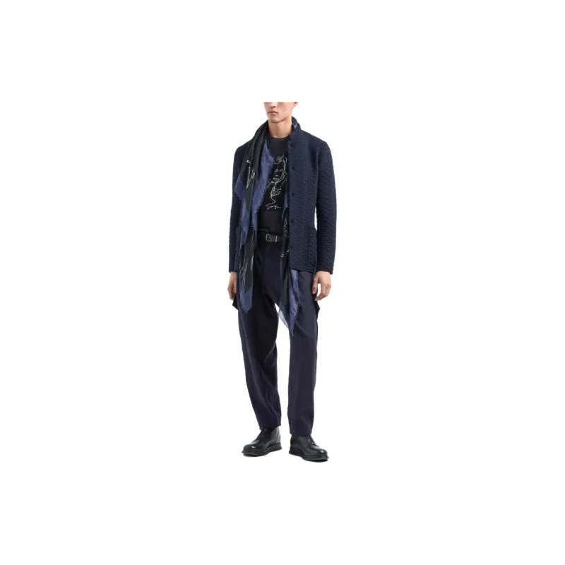 GIORGIO ARMANI Single breasted Knit Virgin wool Jacket-3