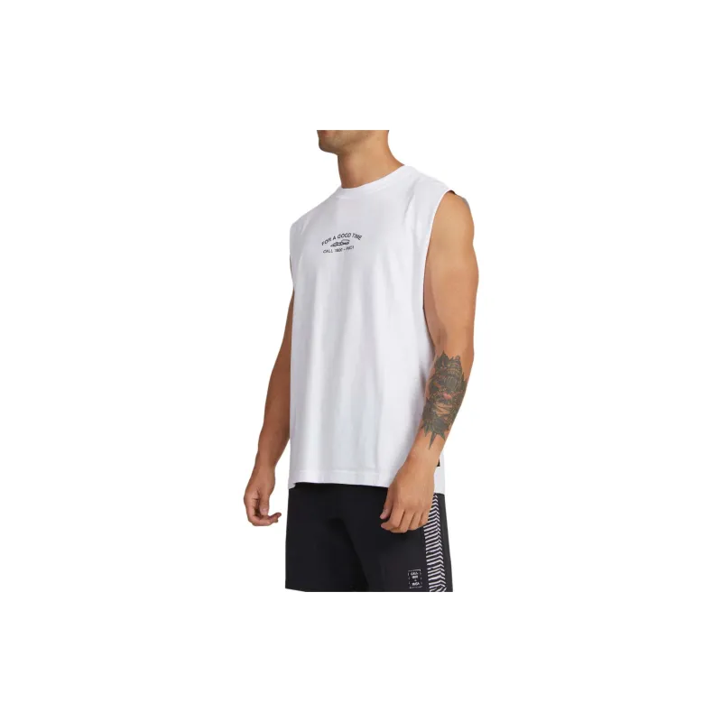 RVCA Tank Tops Men White-4