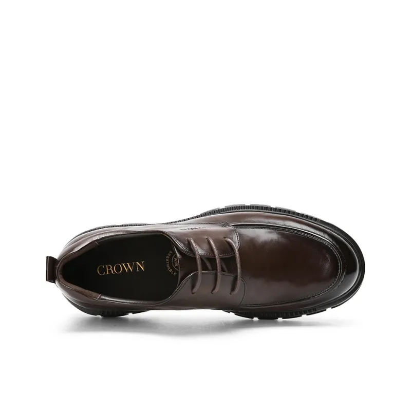 CROWN Men's Casual Shoes Men Low Top Black-7