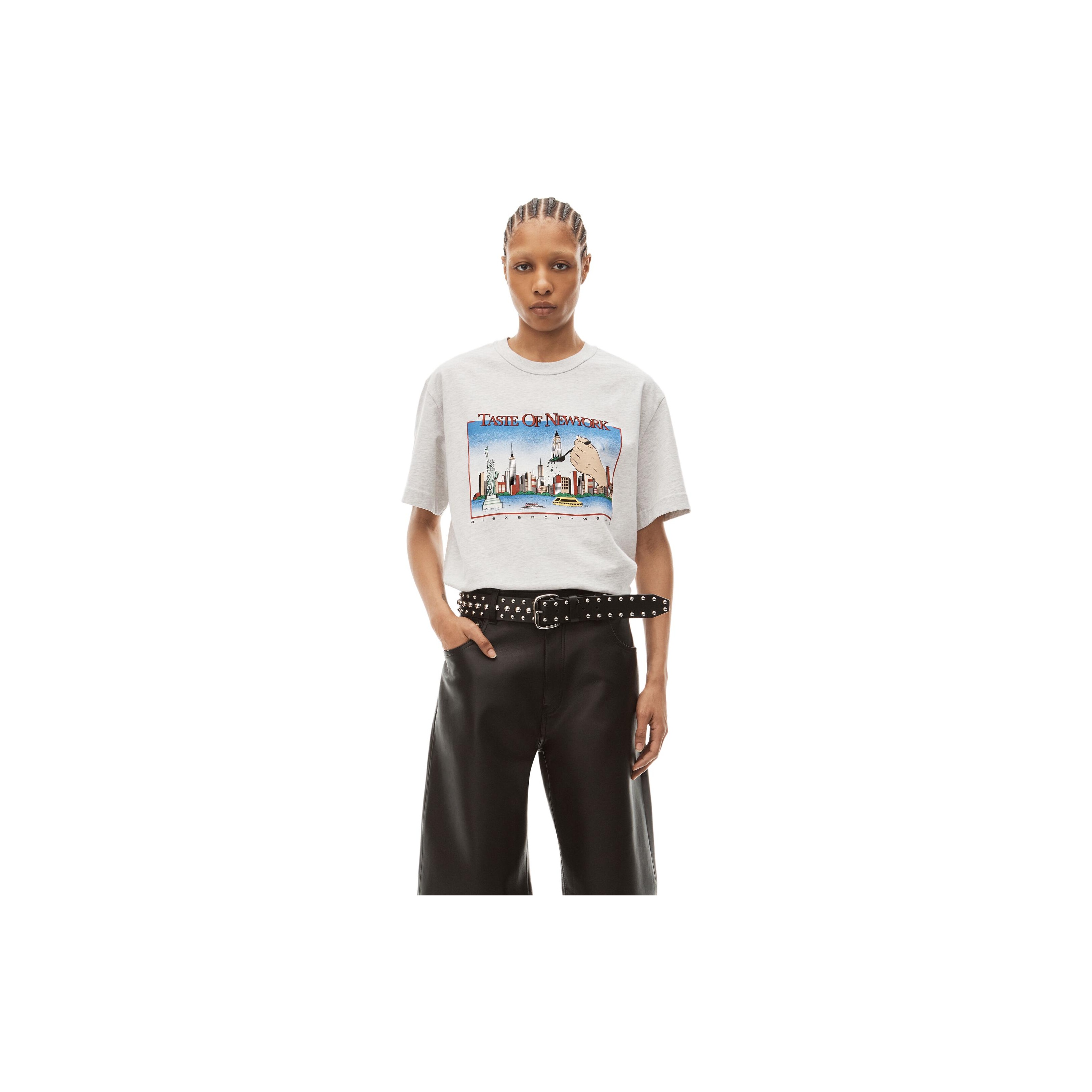 Alexander Wang Classic Short Sleeve Skyline Graphic Tee S