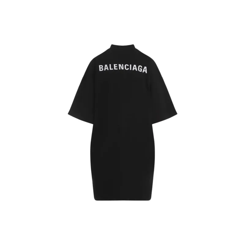 Balenciaga Logo Embroidered T-Shirt Dress-1