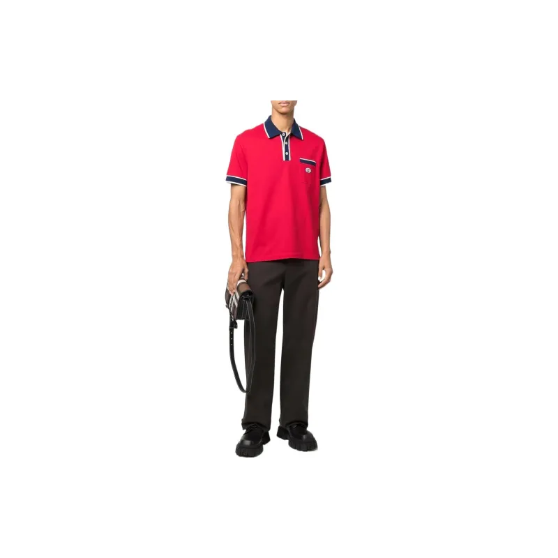 GUCCI Polo Shirts Men Red-1