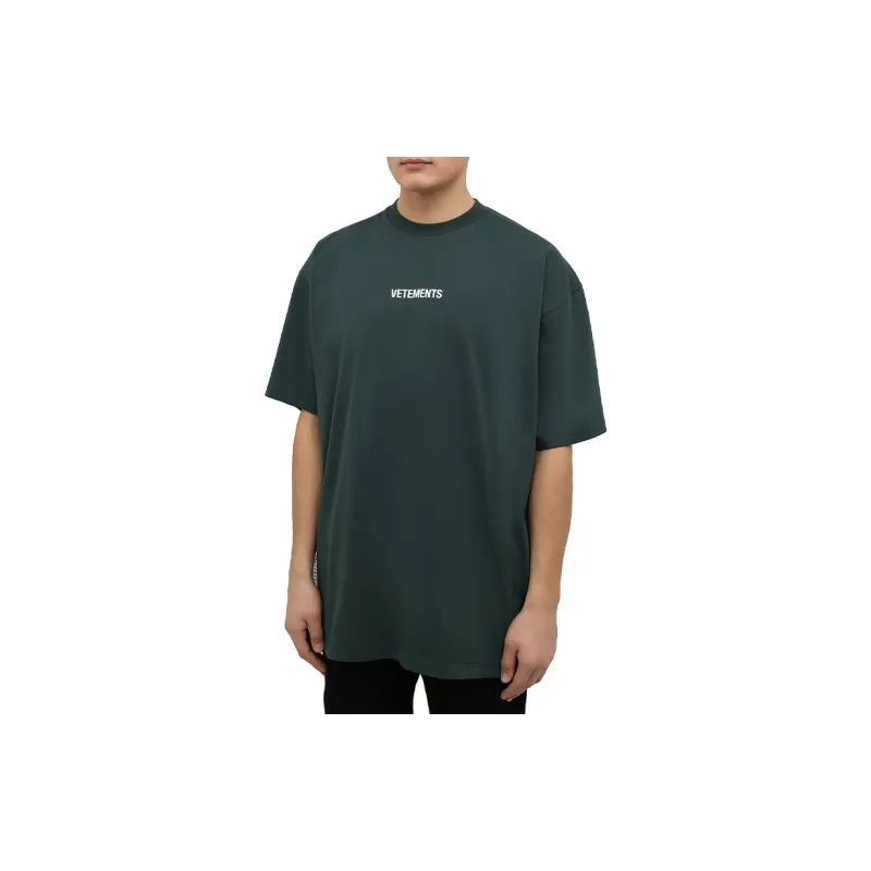 Vetements T-Shirts Men Green-1