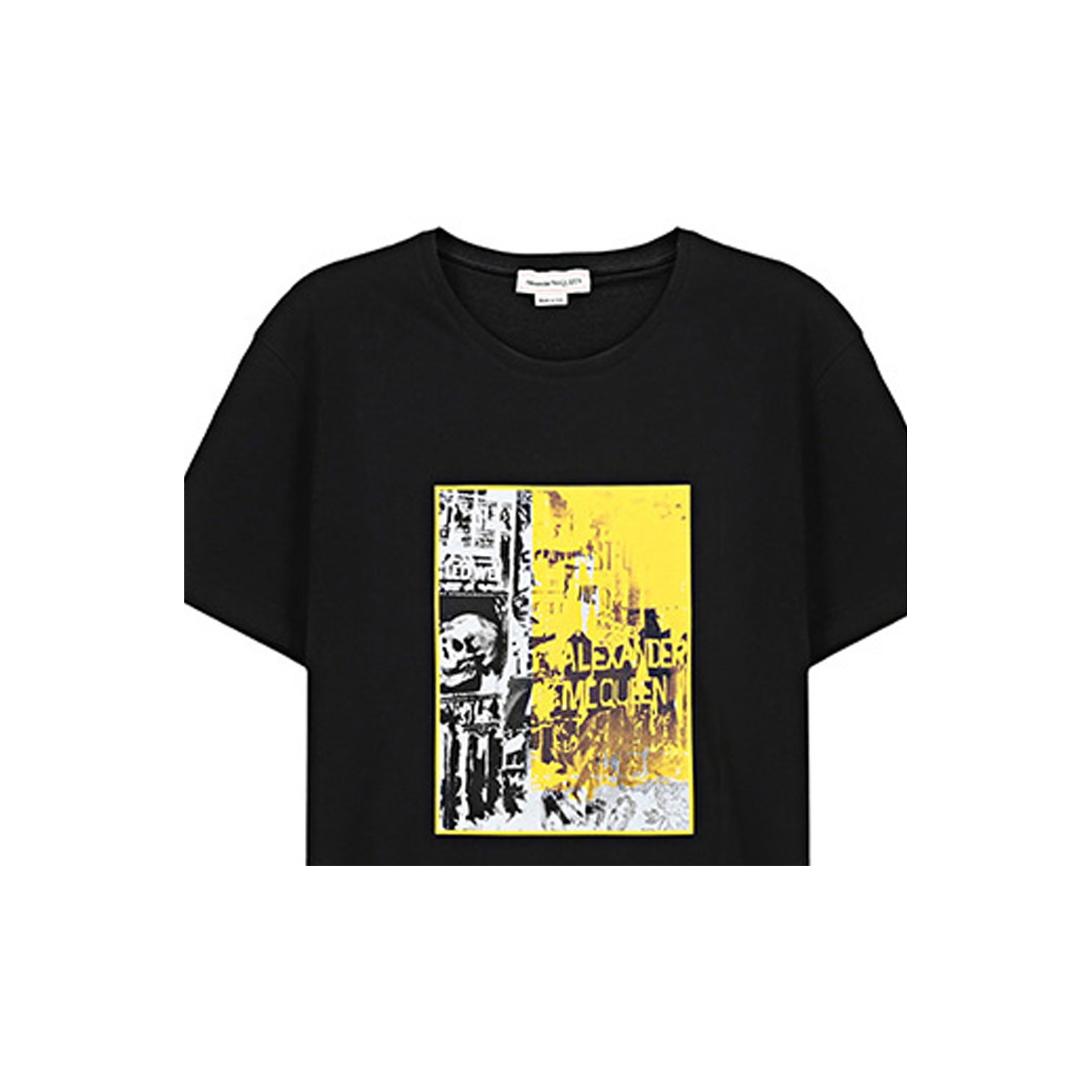 Tシャツ・カットソー ALEXANDER MCQUEEN Men Tops 815069QTAC7 0526 Black Men's McQueen-T-Shirt in Green | Alexander McQueen US
