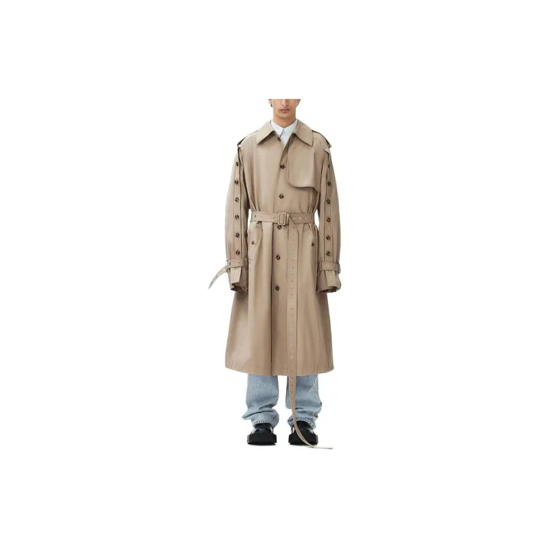 Rokh X H&M ROKH Collaboration Trench Coats Men Greige-1