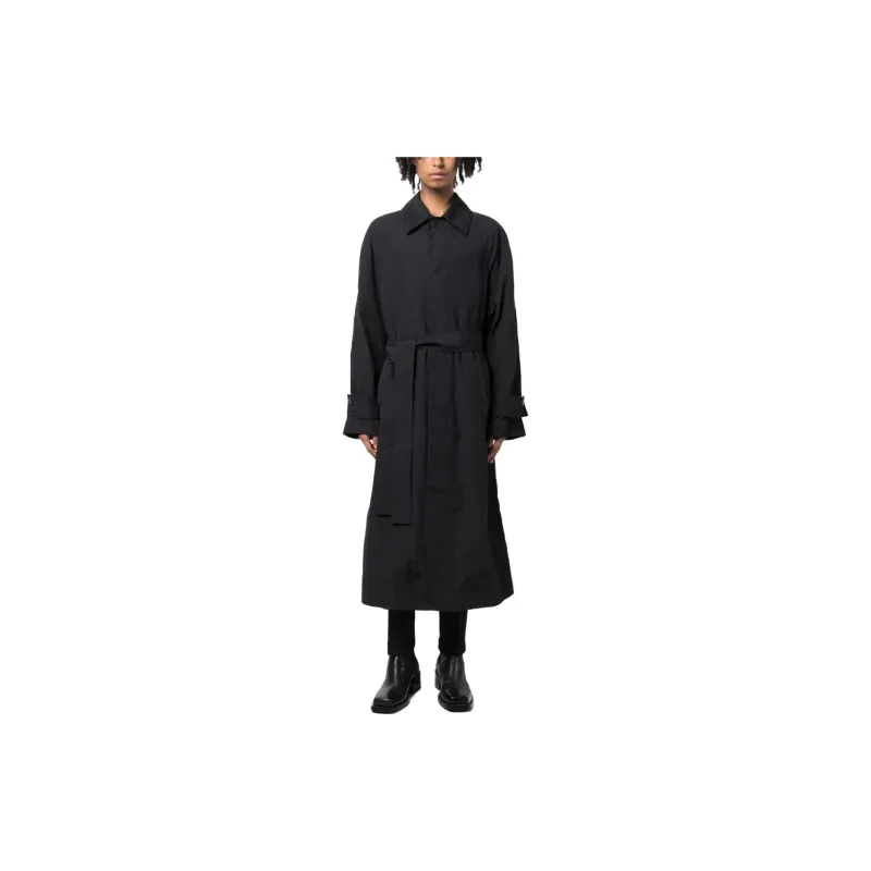 Ferragamo Trench Coats Men Black-1