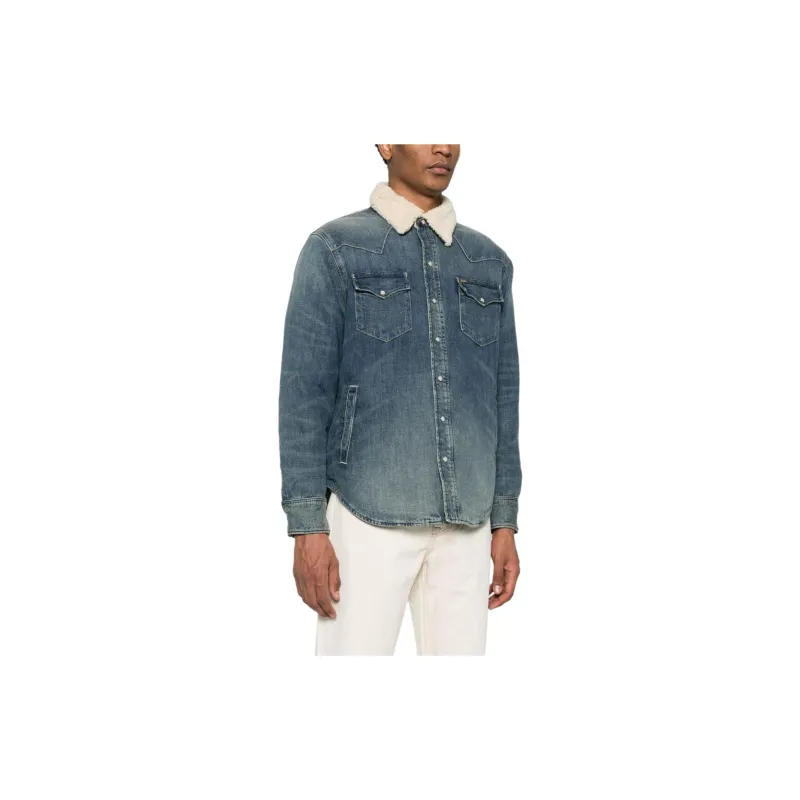 Polo Ralph Lauren Button Up Shearling Collar Jacket-3