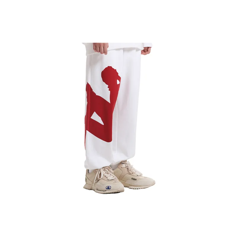 Kappa Knitted Sports Pants Unisex Bright White-3
