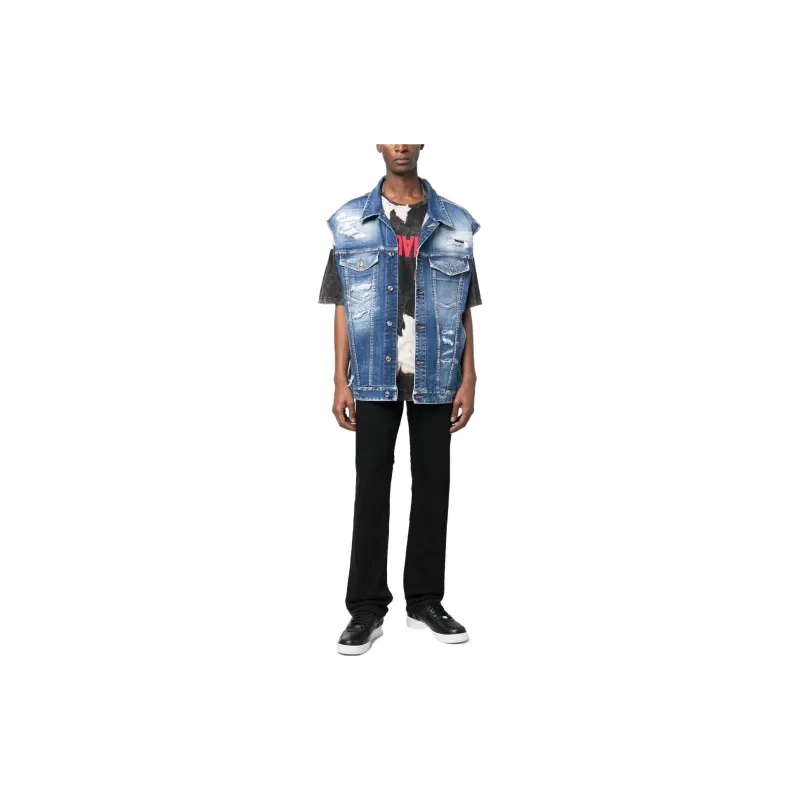 DSQUARED 2 Logo Printed Tie Dyed T Shirt-1