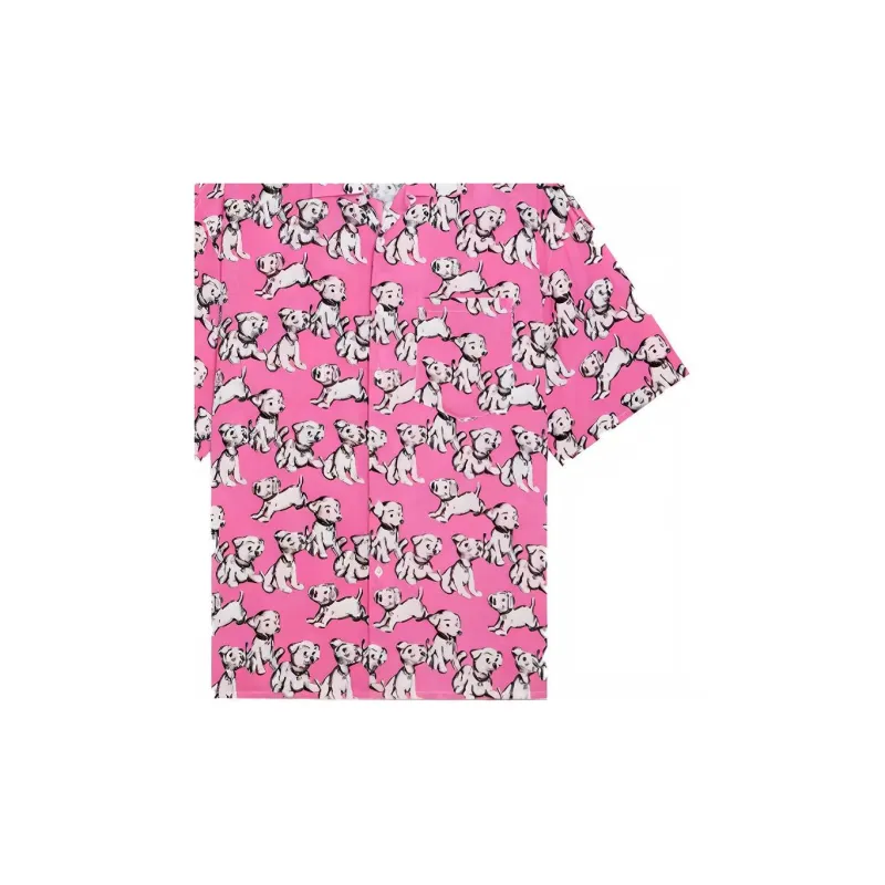 CELINE Hawaiian Shirt In Viscose With Artist Print-2