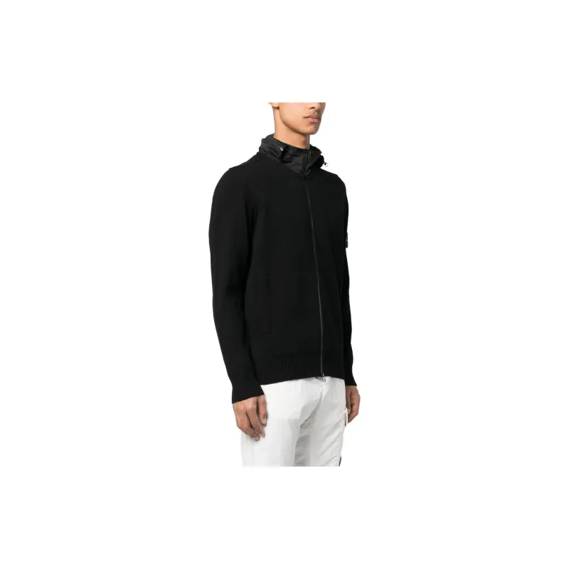STONE ISLAND Concealed hood Zip up Cardigan-2