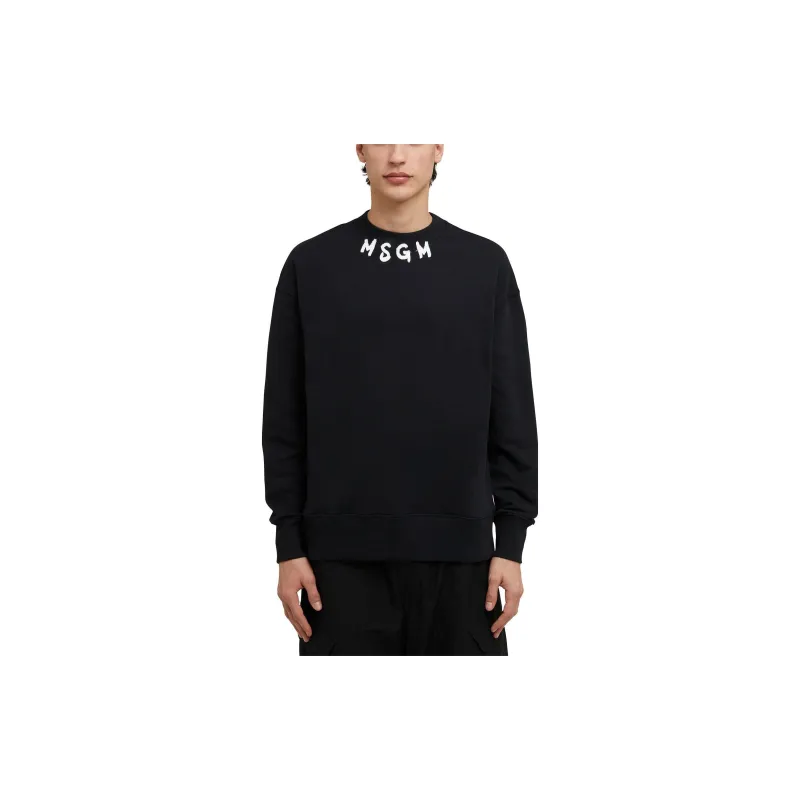 MSGM Logo-print Cotton Sweatshirt-2